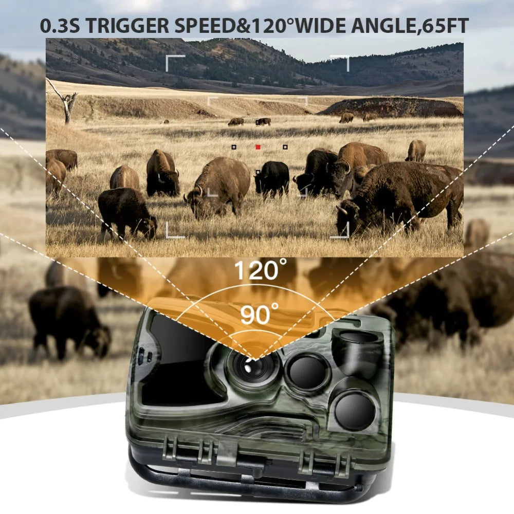 1080P Night Vision Trail Hunting Camera 20MP HC801A-LI with 5000mAh Lithium Battery Wild Photo Trap