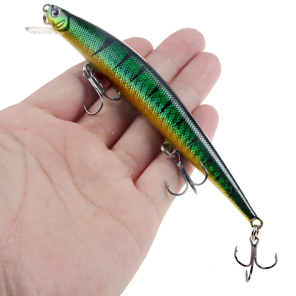 1pcs Fishing Lures 12.5cm/12g Minnow Lure Rattling High Quality Hard Bait Crankbait Wobbler Fishing Tackle Leurre Peche For Pike