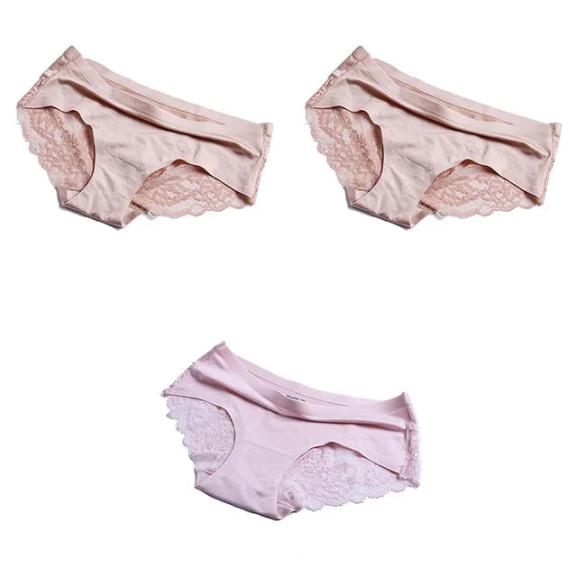 Panties Women's Lace Female Underwear Seamless Panties Sexy Panties Mid-Rise Silky Panties Cotton Crotch Briefs Dropshipping 4XL
