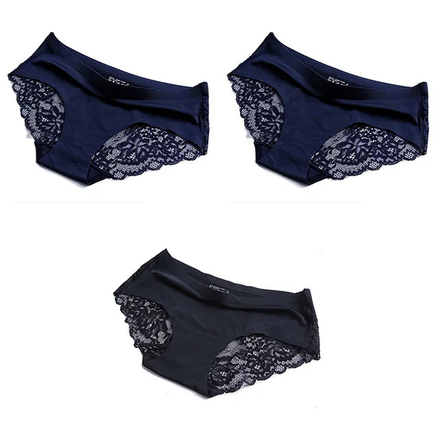 Panties Women's Lace Female Underwear Seamless Panties Sexy Panties Mid-Rise Silky Panties Cotton Crotch Briefs Dropshipping 4XL