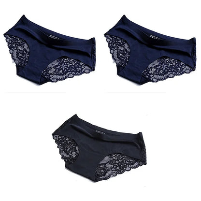Panties Women's Lace Female Underwear Seamless Panties Sexy Panties Mid-Rise Silky Panties Cotton Crotch Briefs Dropshipping 4XL