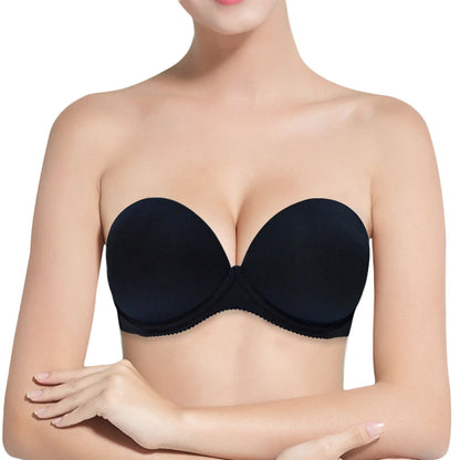 Hot Sexy Women Wedding Multiway Bralette Add 2 Cup Supper Padded Push Up Bra Strapless Bra Underwear Size 32 34 36 38 40 A B C D