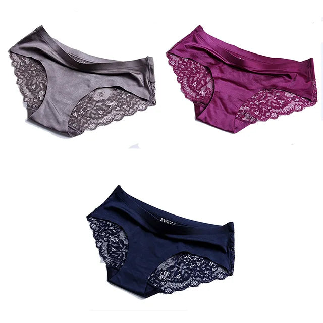 Panties Women's Lace Female Underwear Seamless Panties Sexy Panties Mid-Rise Silky Panties Cotton Crotch Briefs Dropshipping 4XL