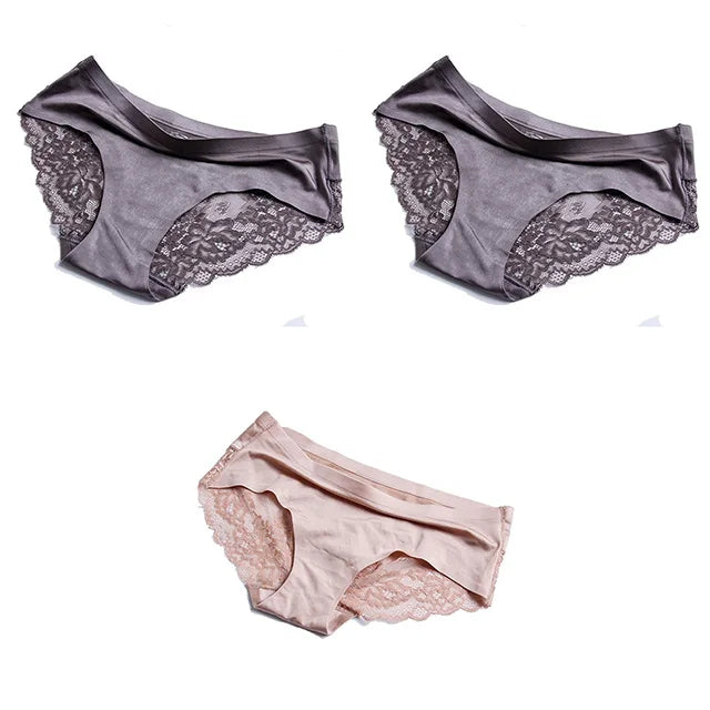 Panties Women's Lace Female Underwear Seamless Panties Sexy Panties Mid-Rise Silky Panties Cotton Crotch Briefs Dropshipping 4XL