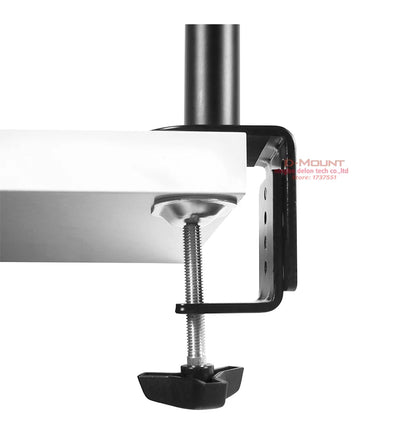 DL-MS02 Desktop Stand Full Motion 360 Degree Steel Dual Monitor Holder 10'-27' Clamp Base Monitor Mount Arm Loading 9.9kgs