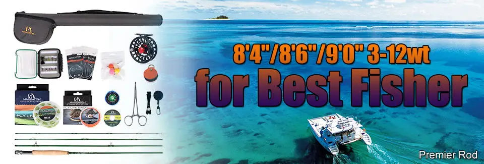 Maximumcatch 3-8WT Fly Fishing Rod And Reel Combo Set 8'6''/9' Medium-fast Fly Rod Pre-spooled Fly Reel & Line &Triangle Tube
