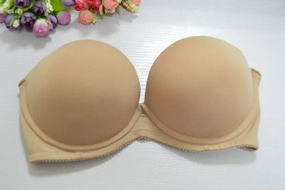Hot Sexy Women Wedding Multiway Bralette Add 2 Cup Supper Padded Push Up Bra Strapless Bra Underwear Size 32 34 36 38 40 A B C D
