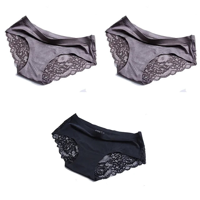 Panties Women's Lace Female Underwear Seamless Panties Sexy Panties Mid-Rise Silky Panties Cotton Crotch Briefs Dropshipping 4XL
