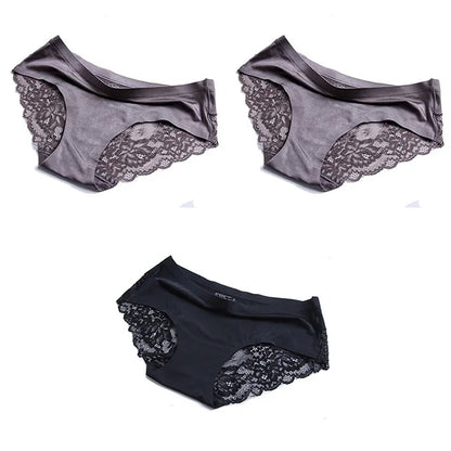 Panties Women's Lace Female Underwear Seamless Panties Sexy Panties Mid-Rise Silky Panties Cotton Crotch Briefs Dropshipping 4XL