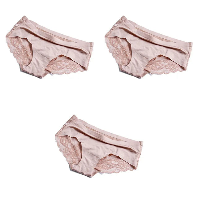 Panties Women's Lace Female Underwear Seamless Panties Sexy Panties Mid-Rise Silky Panties Cotton Crotch Briefs Dropshipping 4XL