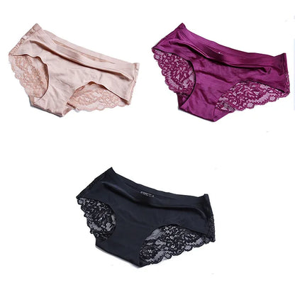 Panties Women's Lace Female Underwear Seamless Panties Sexy Panties Mid-Rise Silky Panties Cotton Crotch Briefs Dropshipping 4XL
