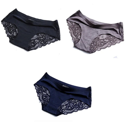 Panties Women's Lace Female Underwear Seamless Panties Sexy Panties Mid-Rise Silky Panties Cotton Crotch Briefs Dropshipping 4XL
