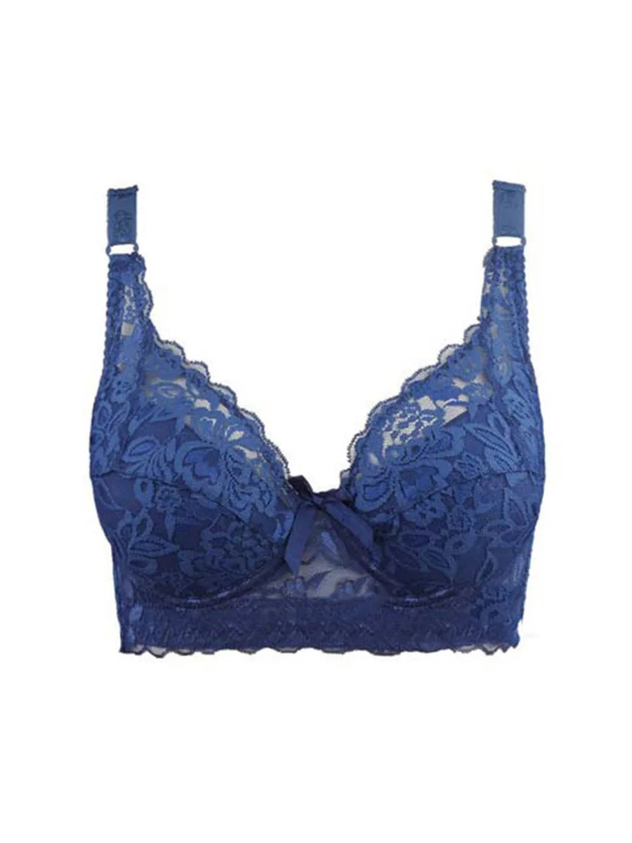 Hot Full cup thin underwear small bra plus size wireless adjustable lace Women's bra breast cover B C D cup Large size Lace Bras