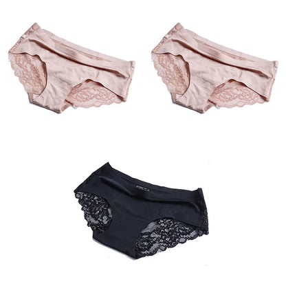 Panties Women's Lace Female Underwear Seamless Panties Sexy Panties Mid-Rise Silky Panties Cotton Crotch Briefs Dropshipping 4XL