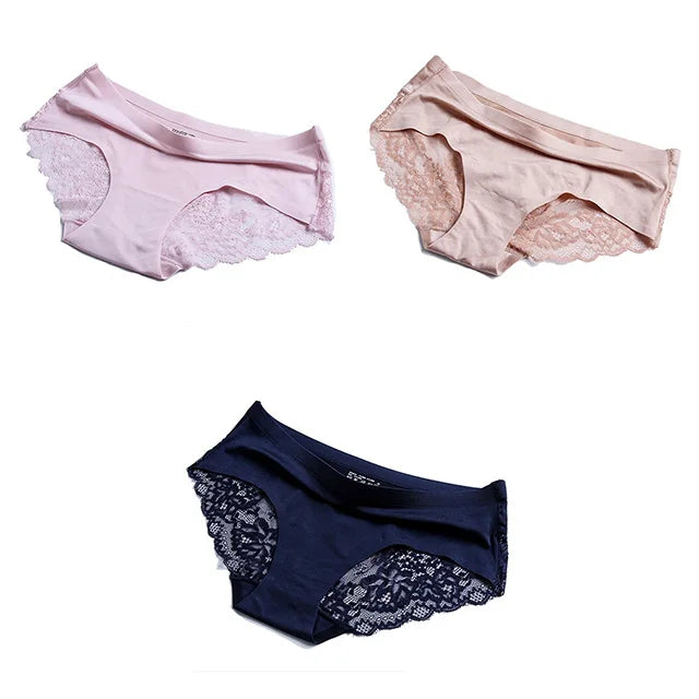 Panties Women's Lace Female Underwear Seamless Panties Sexy Panties Mid-Rise Silky Panties Cotton Crotch Briefs Dropshipping 4XL