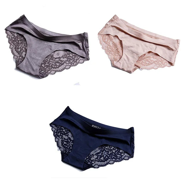 Panties Women's Lace Female Underwear Seamless Panties Sexy Panties Mid-Rise Silky Panties Cotton Crotch Briefs Dropshipping 4XL