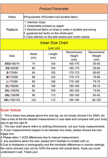 Men's work wear working pants Tool trouser Black work trousers men workwear cargo Pants