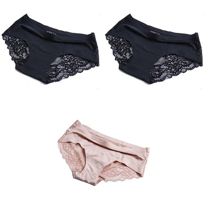 Panties Women's Lace Female Underwear Seamless Panties Sexy Panties Mid-Rise Silky Panties Cotton Crotch Briefs Dropshipping 4XL