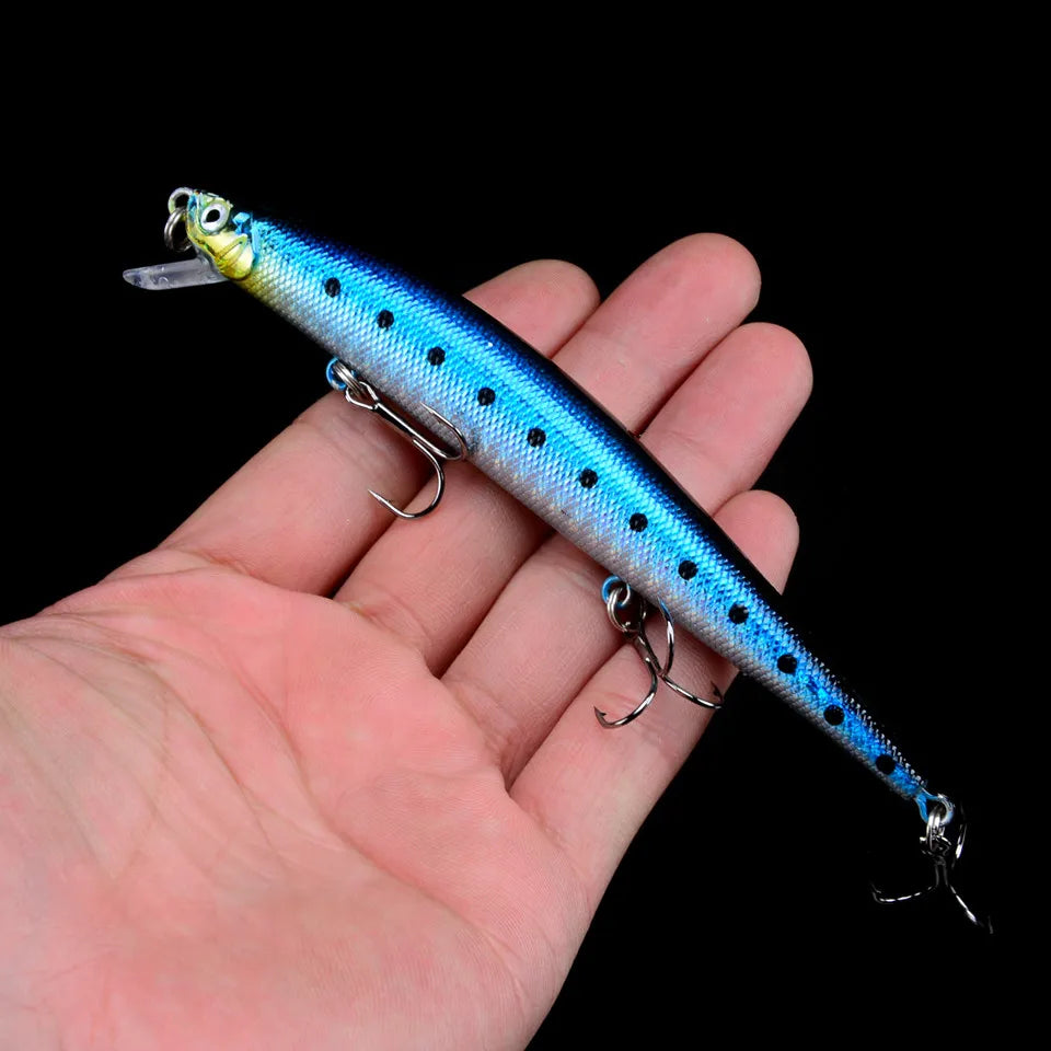 1pcs Fishing Lures 12.5cm/12g Minnow Lure Rattling High Quality Hard Bait Crankbait Wobbler Fishing Tackle Leurre Peche For Pike
