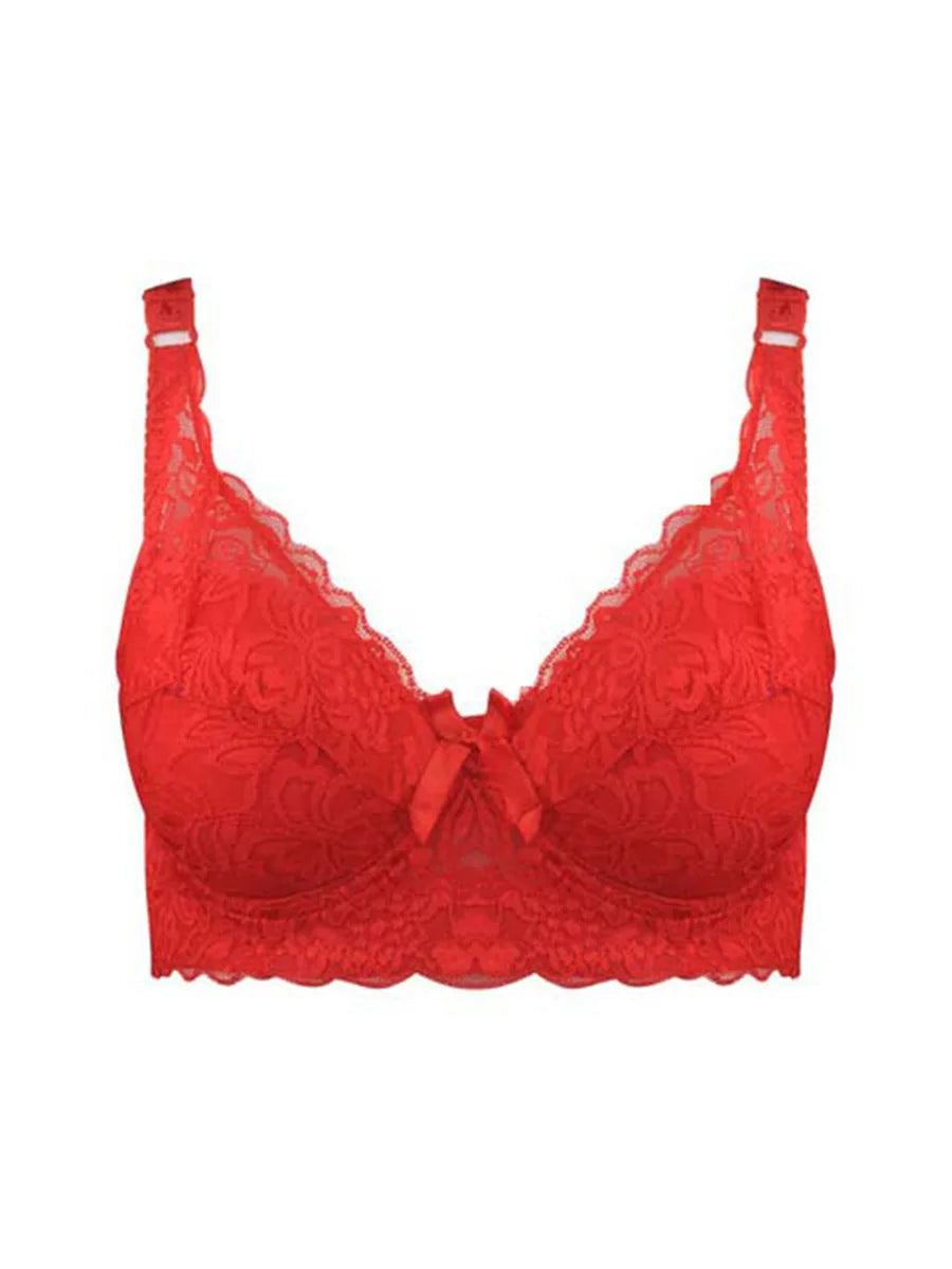 Hot Full cup thin underwear small bra plus size wireless adjustable lace Women's bra breast cover B C D cup Large size Lace Bras