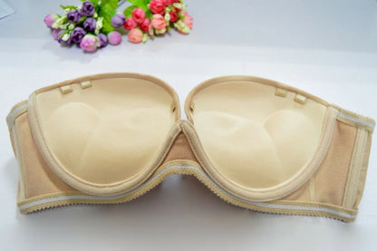 Hot Sexy Women Wedding Multiway Bralette Add 2 Cup Supper Padded Push Up Bra Strapless Bra Underwear Size 32 34 36 38 40 A B C D