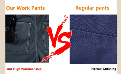 Multi Pocket Work Bib Overalls Men With Knee Pads Working Uniforms Repairman