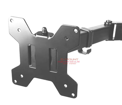 DL-MS02 Desktop Stand Full Motion 360 Degree Steel Dual Monitor Holder 10'-27' Clamp Base Monitor Mount Arm Loading 9.9kgs