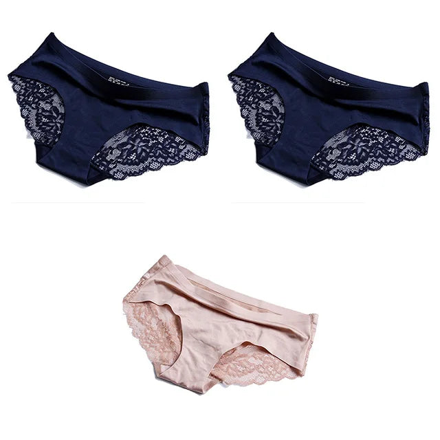 Panties Women's Lace Female Underwear Seamless Panties Sexy Panties Mid-Rise Silky Panties Cotton Crotch Briefs Dropshipping 4XL