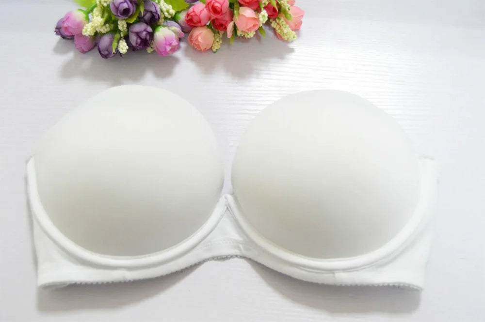 Hot Sexy Women Wedding Multiway Bralette Add 2 Cup Supper Padded Push Up Bra Strapless Bra Underwear Size 32 34 36 38 40 A B C D