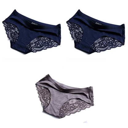 Panties Women's Lace Female Underwear Seamless Panties Sexy Panties Mid-Rise Silky Panties Cotton Crotch Briefs Dropshipping 4XL