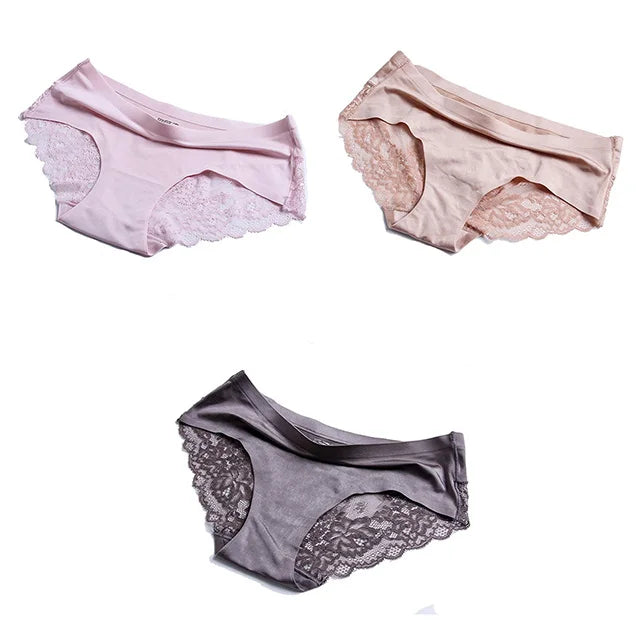 Panties Women's Lace Female Underwear Seamless Panties Sexy Panties Mid-Rise Silky Panties Cotton Crotch Briefs Dropshipping 4XL