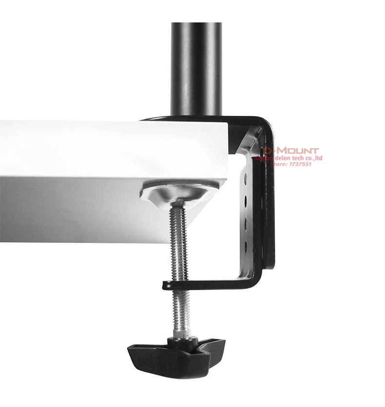 DL-MS02 Desktop Stand Full Motion 360 Degree Steel Dual Monitor Holder 10'-27' Clamp Base Monitor Mount Arm Loading 9.9kgs