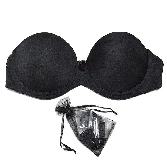 New Sexy Lingerie Push Up Bra Big Size 1/2 Cup Strapless Halter  Women Silicone Padded Wedding A B C D E F 70 75 80 85 90 95