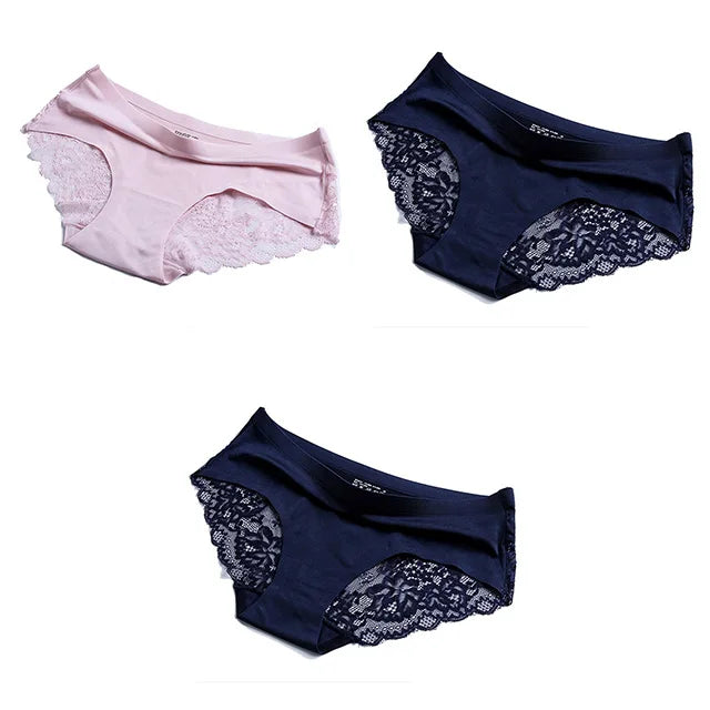 Panties Women's Lace Female Underwear Seamless Panties Sexy Panties Mid-Rise Silky Panties Cotton Crotch Briefs Dropshipping 4XL