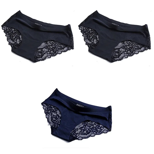 Panties Women's Lace Female Underwear Seamless Panties Sexy Panties Mid-Rise Silky Panties Cotton Crotch Briefs Dropshipping 4XL