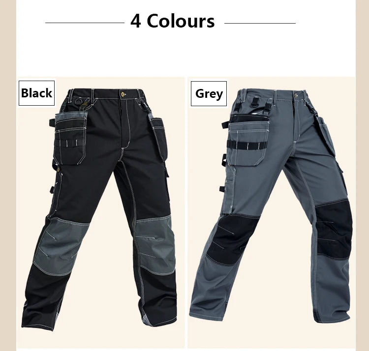 Men's work wear working pants Tool trouser Black work trousers men workwear cargo Pants