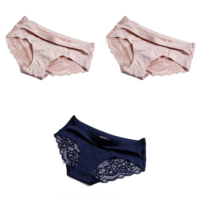 Panties Women's Lace Female Underwear Seamless Panties Sexy Panties Mid-Rise Silky Panties Cotton Crotch Briefs Dropshipping 4XL