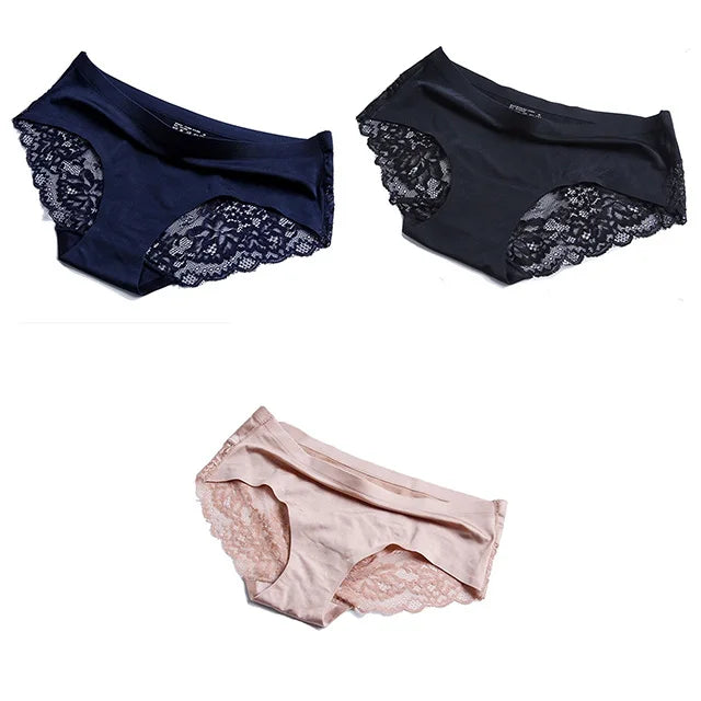 Panties Women's Lace Female Underwear Seamless Panties Sexy Panties Mid-Rise Silky Panties Cotton Crotch Briefs Dropshipping 4XL