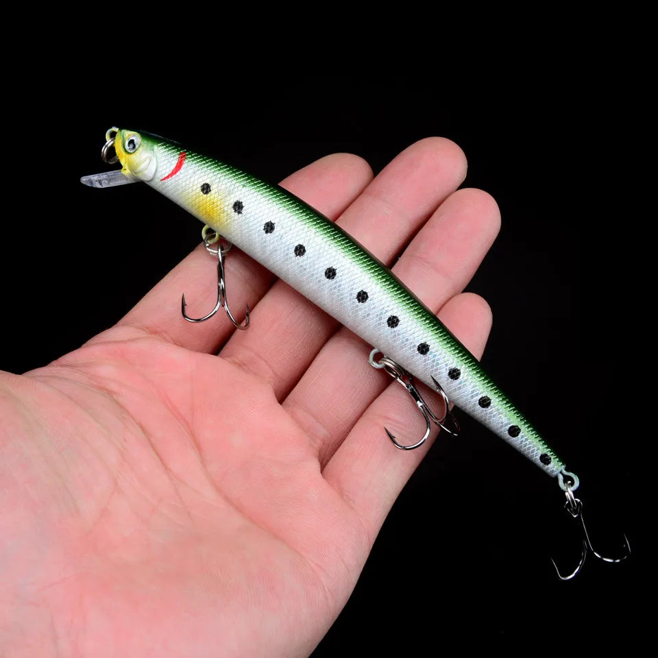 1pcs Fishing Lures 12.5cm/12g Minnow Lure Rattling High Quality Hard Bait Crankbait Wobbler Fishing Tackle Leurre Peche For Pike