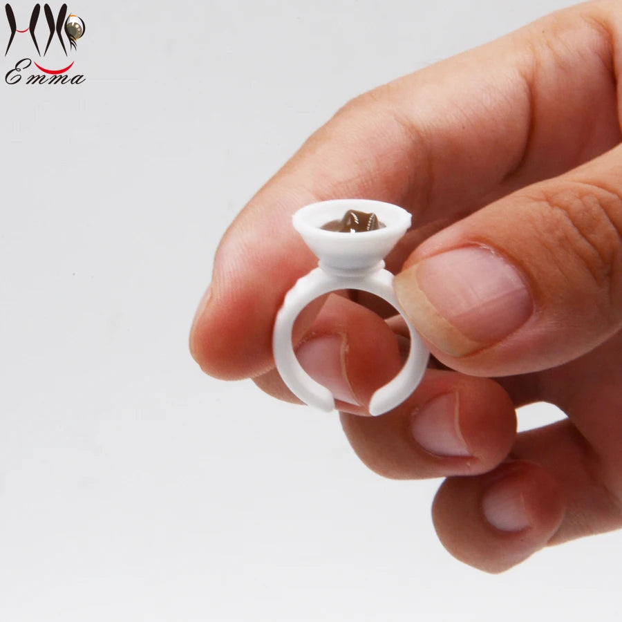New 100pcs Wholesale Plastic White Tattoo Ink Ring For Eyebrow Permanent Makeup Small Size Tattoo Ink Holders Tattoo Supplies