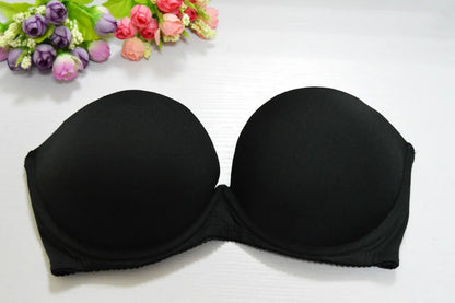 Hot Sexy Women Wedding Multiway Bralette Add 2 Cup Supper Padded Push Up Bra Strapless Bra Underwear Size 32 34 36 38 40 A B C D