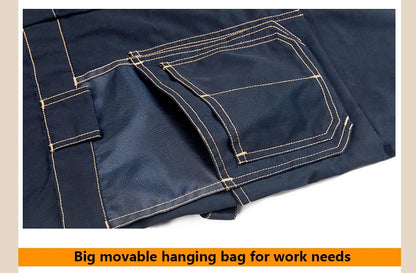 Multi Pocket Work Bib Overalls Men With Knee Pads Working Uniforms Repairman