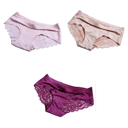 Panties Women's Lace Female Underwear Seamless Panties Sexy Panties Mid-Rise Silky Panties Cotton Crotch Briefs Dropshipping 4XL