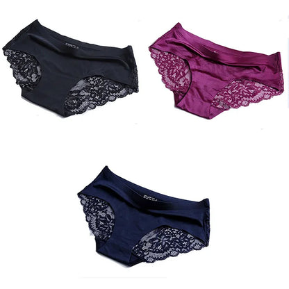 Panties Women's Lace Female Underwear Seamless Panties Sexy Panties Mid-Rise Silky Panties Cotton Crotch Briefs Dropshipping 4XL