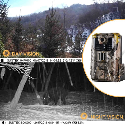 36MP 2.7K Trail Camera Wireless Night Vision Photo Trap 940nm Low Glow Infrared Hunting Cam HC900A for Wildlife Surveillance
