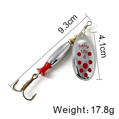 NGB 1PC Long Cast 4#-18g 5#-24g Spinner Lure Bait Spoon Lures Pike Metal Fishing Lure Bass Hard Bait With Hooks