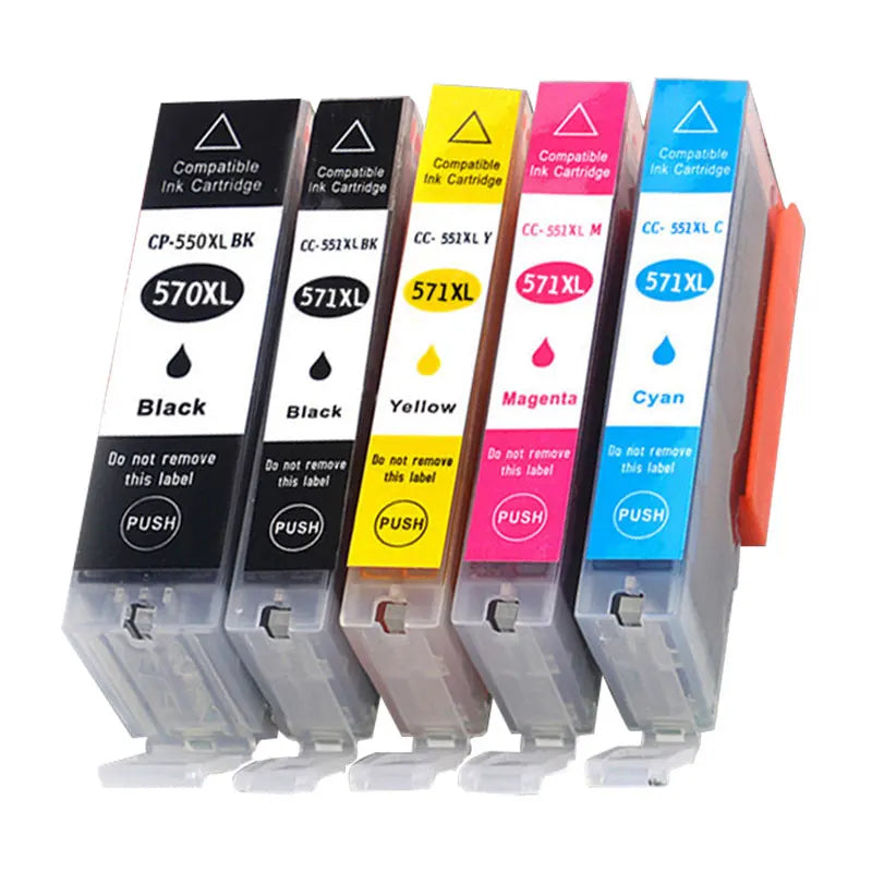 570 571 PGI-570 CLI-571 Ersättningsbläckpatron för Canon PIXMA MG5750 MG5751 MG5752 MG6850 TS6050 TS5050 TS5051 Skrivare