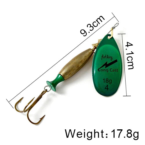 NGB 1PC Long Cast 4#-18g 5#-24g Spinner Lure Bait Spoon Lures Pike Metal Fishing Lure Bass Hard Bait With Hooks