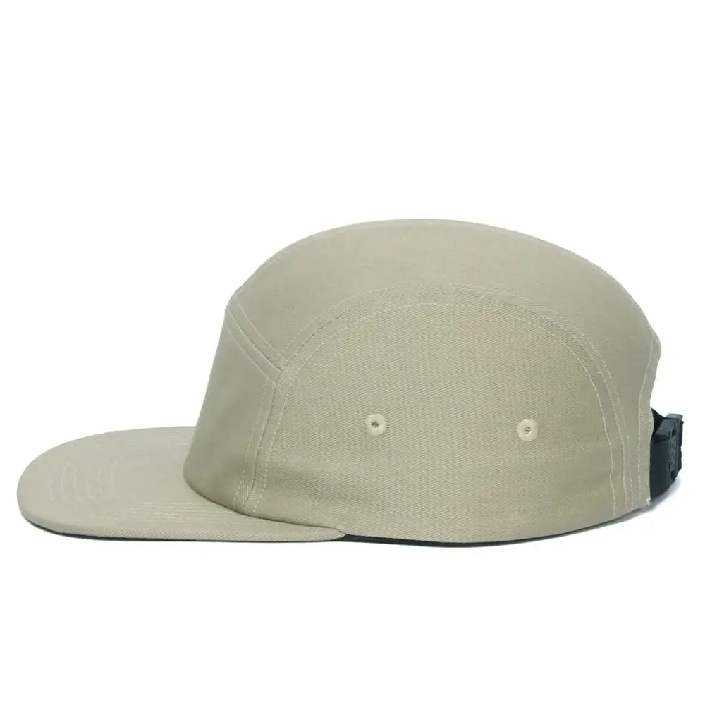 DongKing 5 Panel Cap Short Brim Hat Flat Bill Cotton Blank Camping Hats Solid Colors Low Crown Classic Adjustable