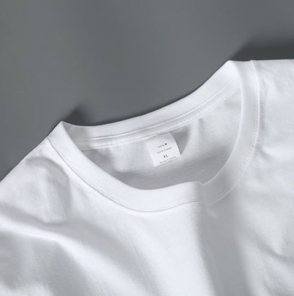 MRMT 2026 Brand New Man's 220g Pure Cotton T Shirt Men Man Solid Color Short Sleeved Combed Cotton Round Neck Thickening